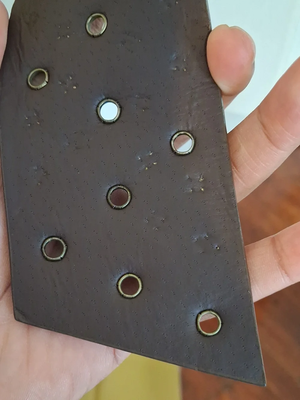 Brown Studded Wide Belt Boho Western Faux Leather Grommet Buckle Size Small